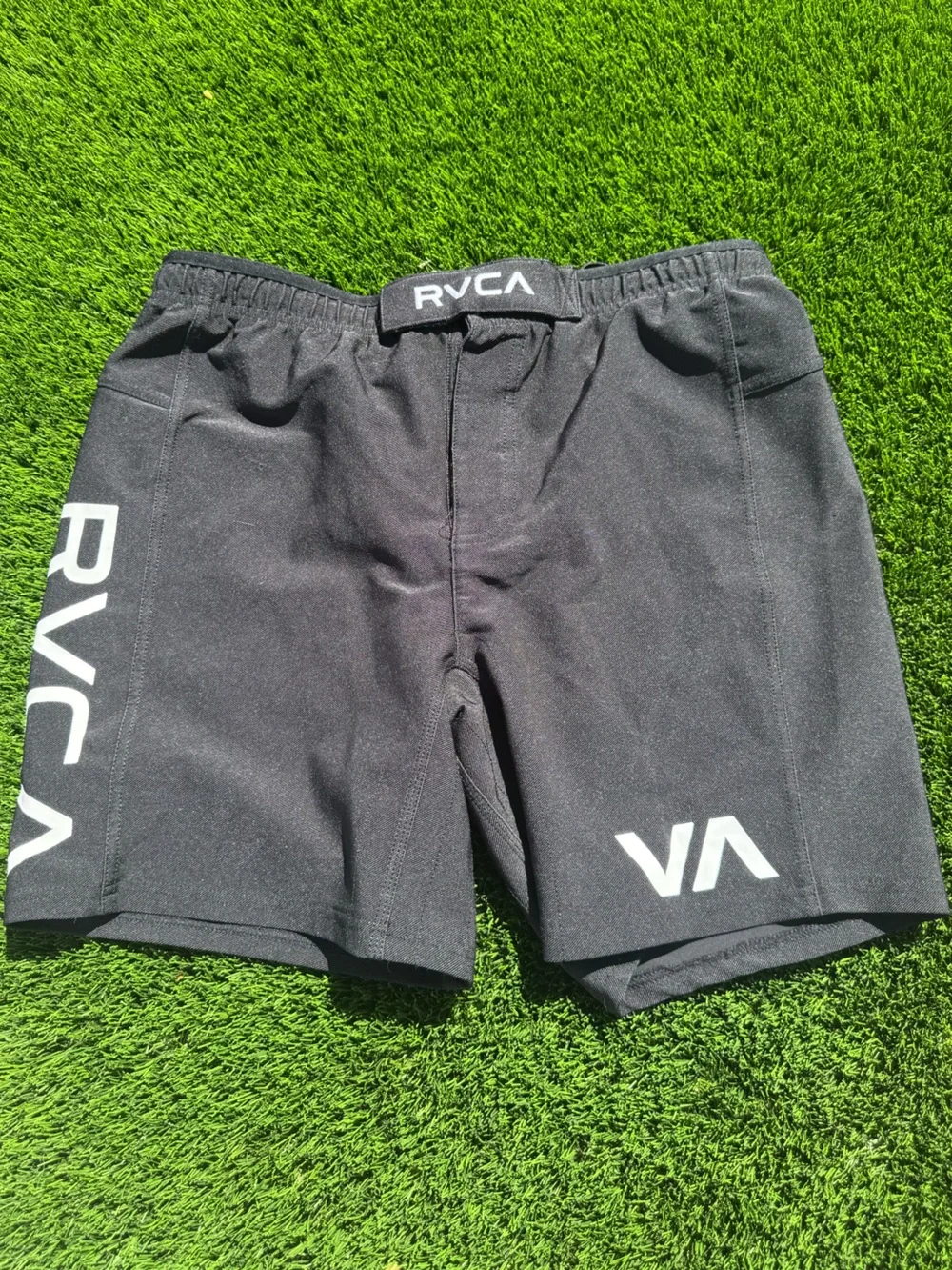 RVCA Black Shorts with White Logos